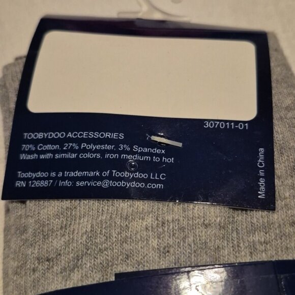 Tooby Doo girls footless sweater tights leggings 2 tone gray NEW - Picture 6 of 6